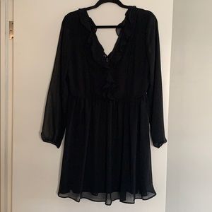 Ruffle Black Dress